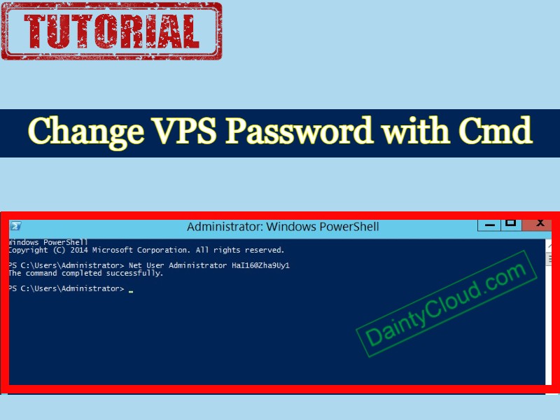 How to change VPS password with cmd? Step by step