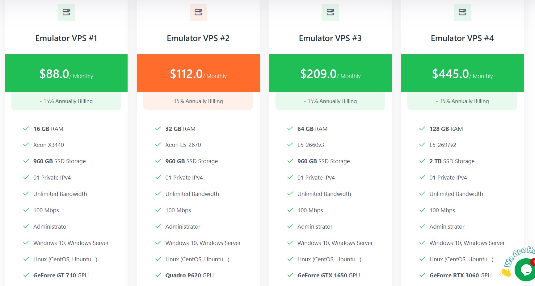 vps android emulator pricing plans