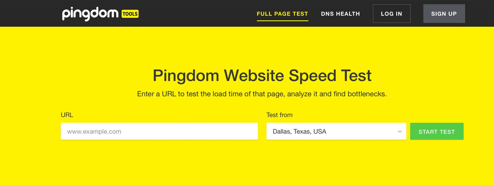 Test and optimize website speed