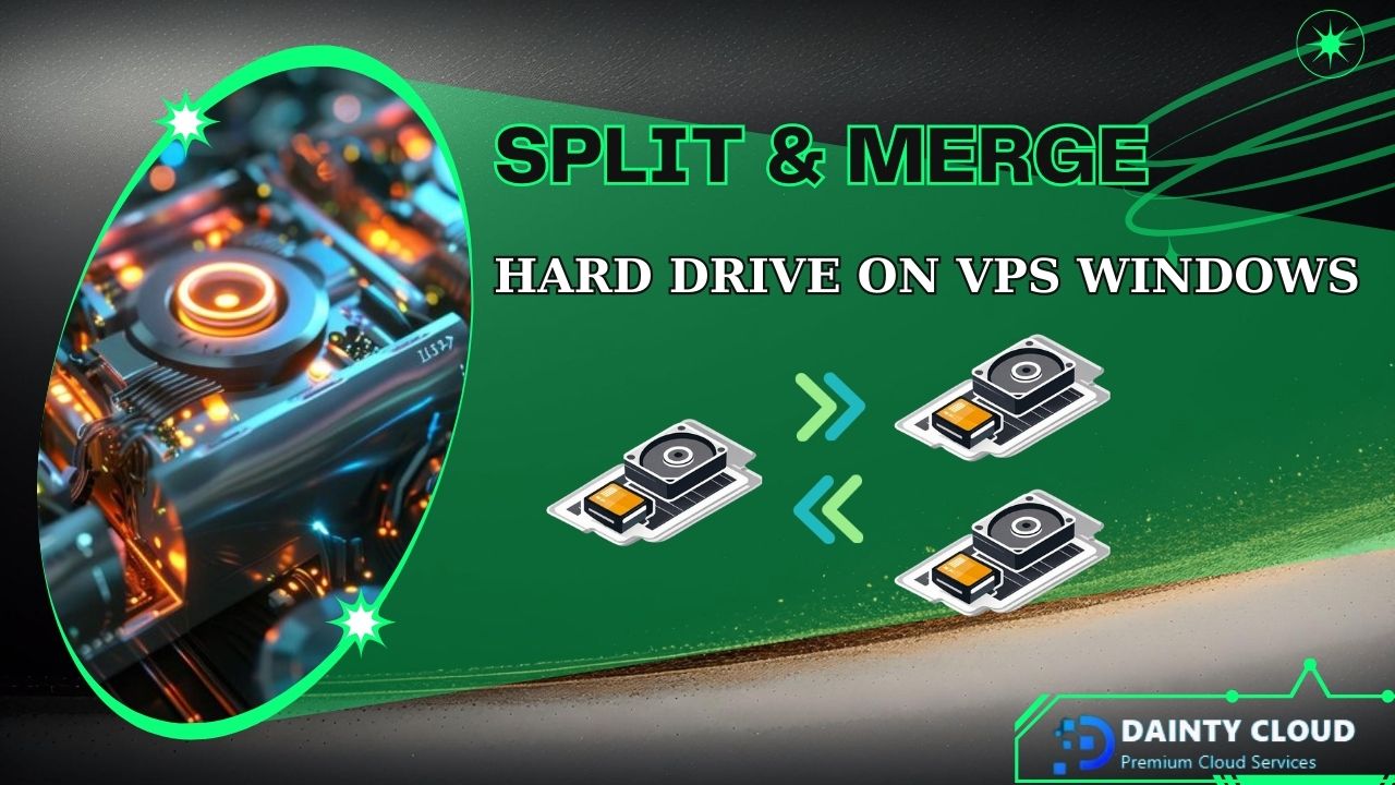 Split and merge hard drives on VPS Windows