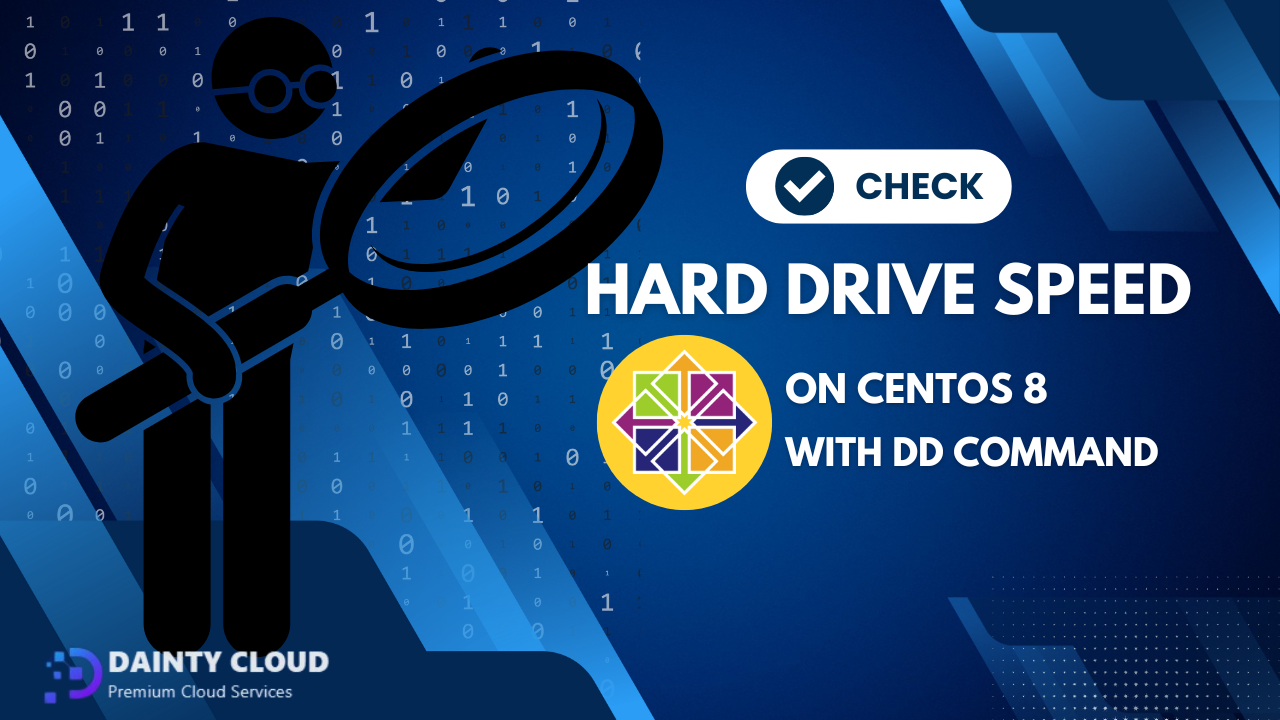 Check hard drive read/write speed on CentOS 8 with dd command