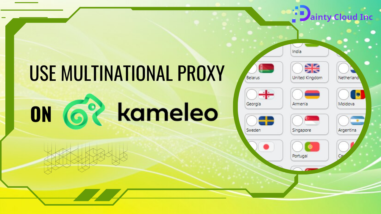 Use multinational proxy on Kameleo browser