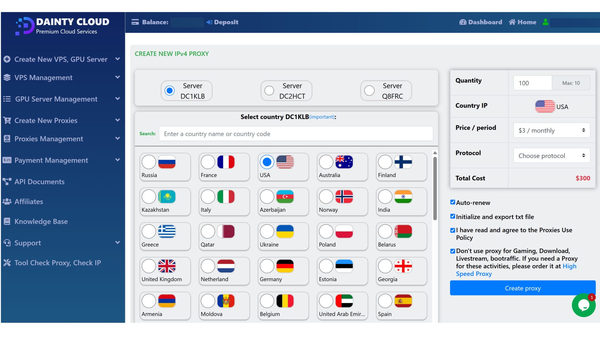 buy proxies at daintycloud
